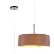 DK0688  Baymont 45cm 3 Light Pendant Polished Chrome, Taupe/Halo Gold